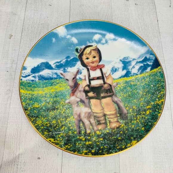 90's Danbury Mint M J Hummel GENTLE FRIENDS Animals Collection Plates Set of 3 - Picture 4 of 9